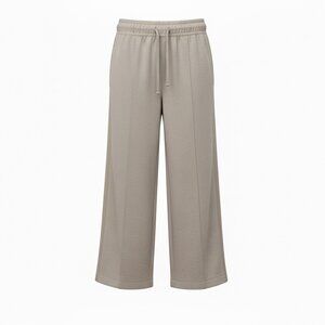 TravisMathew Oatmeal Wide Leg Lounge Pants Satin Stripe Quiet Luxury M